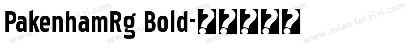 PakenhamRg Bold字体转换
